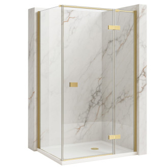 REA Sprchovací kút Atlas 90x90 Brush Gold KPL-K4470