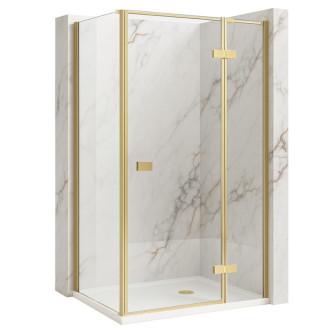 REA Sprchovací kút Atlas 90x100 Brush Gold KPL-K4570