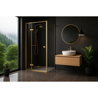 REA Sprchovací kút Atlas 90x100 Brush Gold KPL-K4570