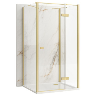 REA Sprchovací kút Atlas 80x90 Brush Gold KPL-K4873