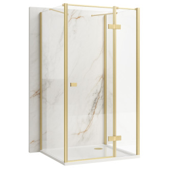 REA Sprchovací kút Atlas 80x90 Brush Gold KPL-K4873