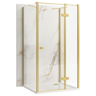 REA Sprchovací kút Atlas 90x80 Brush Gold KPL-K4771