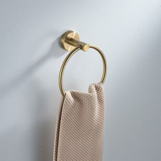 REA Kúpeľňový vešiak Ring 6610 Brush Gold REA-98012