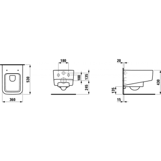 LAUFEN PRE Rimless závesné WC H8209620000001