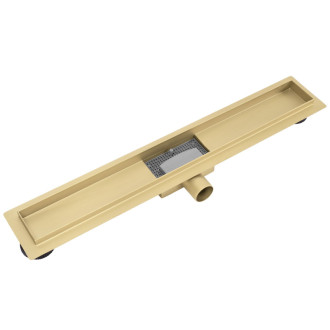Odtokový žľab Rea Neox brush gold 80