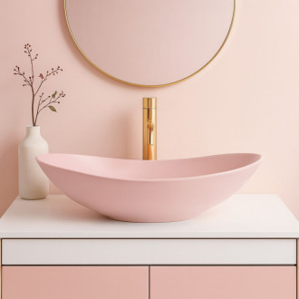 Umývadlo na dosku REA ROYAL Powder Pink Matt