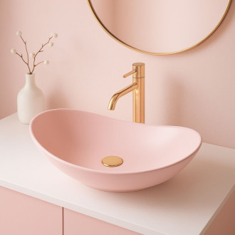 Umývadlo na dosku REA ROYAL Powder Pink Matt