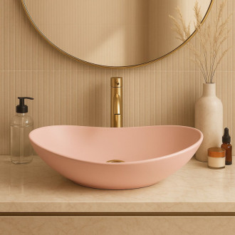 Umývadlo na dosku REA ROYAL Powder Pink Matt