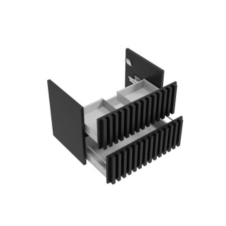 Kúpeľňová skrinka pod umývadlo SAT Delano 80x56x45 cm čierna DELANO80ZCDE