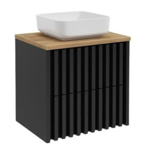 Kúpeľňová skrinka pod umývadlo SAT Delano 60x56x45 cm čierna DELANO60ZCDE