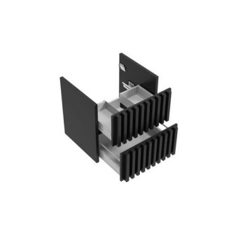 Kúpeľňová skrinka pod umývadlo SAT Delano 60x56x45 cm čierna DELANO60ZCDE