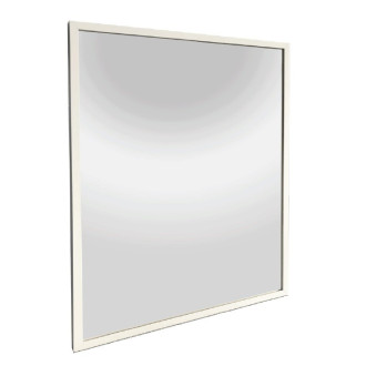 Zrkadlo Naturel Oxo v bielom ráme, 80x80 cm, ALUZ8080B