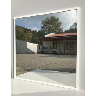 Zrkadlo Naturel Oxo v bielom ráme, 80x80 cm, ALUZ8080B