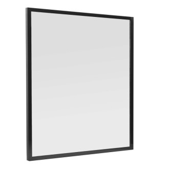 Zrkadlo Naturel Oxo v čiernom ráme, 80x80 cm, ALUZ8080C