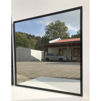 Zrkadlo Naturel Oxo v čiernom ráme, 80x80 cm, ALUZ8080C