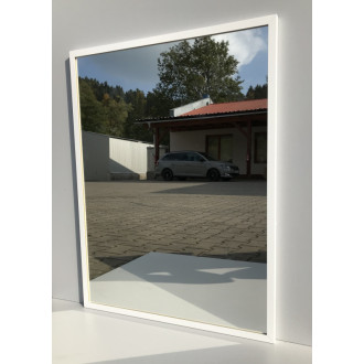 Zrkadlo Naturel Oxo v bielom ráme, 60x80 cm, ALUZ6080B