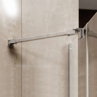 Novea sprch.stena, Black 100x200cm, sklo 8mm, Line, lišta k stene, EASY CLEAN CK10603HBL