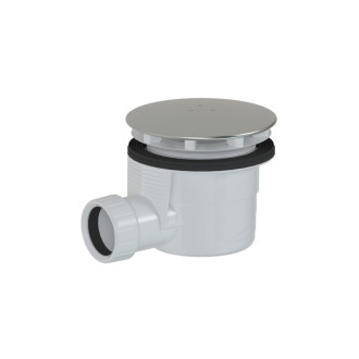 Vaničkový sifón MULTI 90 x 40mm s matkou a nerezová krytka E90CR