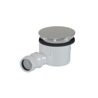 Vaničkový sifón MULTI 90 x 40mm s matkou a nerezová krytka E90KLCR