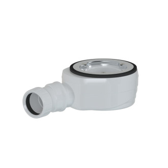 Vaničkový sifón MULTI 90 x 40mm nízky nerezová príruba a kĺb s matkou ESLIM90KL