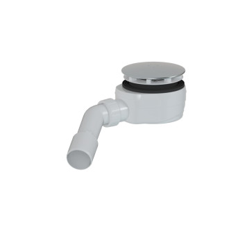 Vaničkový sifón MULTI 90 x 40/50mm nízky nerezová krytka ESLIM90KOCR