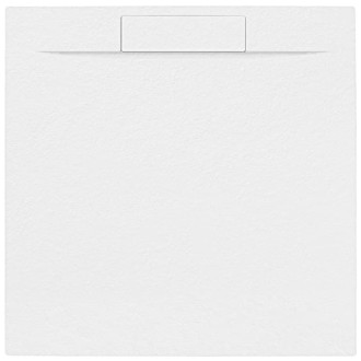 Sprchová vanička štvorcová SAT Fusion 90x90 cm liaty mramor Blanco SATFU9090BL
