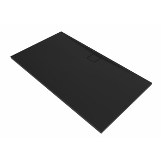 Sprchová vanička obdĺžniková SAT Vision 140x90 cm liaty mramor čierna SATSVVI14090C