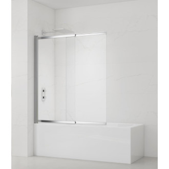 Vaňová zástena SAT Vision 140x120 cm chróm SATVZVI120CRT