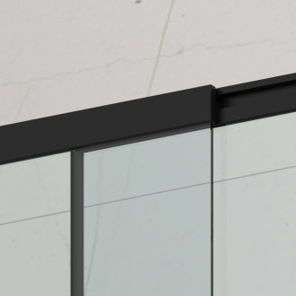 Vaňová zástena SAT Vision 140x120 cm čierna SATVZVI120CT