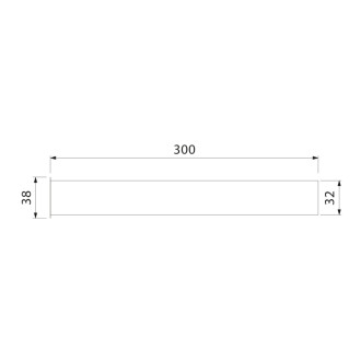 Predlžovacia rúrka sifónu s prírubou, 32/300mm, čierna mat TB123B 60230