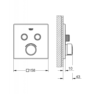 Grohe Smart Control bez podomietkového telesa chróm 29148000