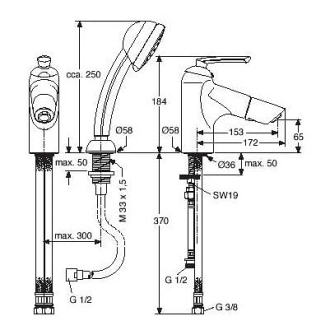 Ideal Standard CERAMIX LIFE A3714 AA dvojotvorová vaňová CR++