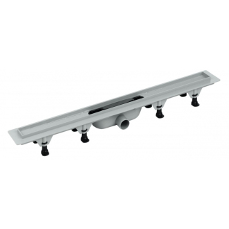 Odtokový žľab plast s nerez roštom (štvorčeky) HLZP0391 L=390mm
