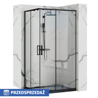 REA Sprchovací kút PUNTO - čierny 80x100 KPL-K1017 KPL-K1017