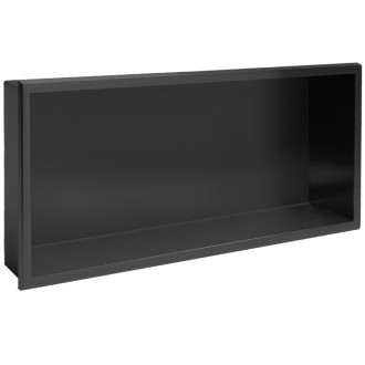 REA Kúpeľňová polica 30x60, čierna mat REA-05605