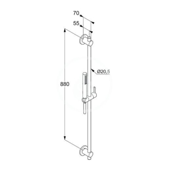 KLUDI NOVA FONTE Puristic sprchová súprava 1 S, 90 cm