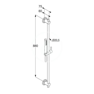 KLUDI NOVA FONTE Classic sprchová súprava 1 S, 90 cm