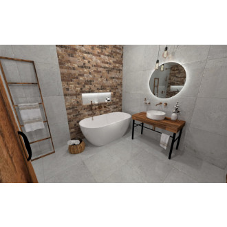 Dlažba Fineza Cement taupe 60x60 cm pololesk CEMENT60TA