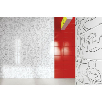 Obklad Rako Play biela 20x40 cm lesk WADMB210.1