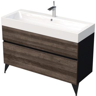 LUXE um. skriňa 120cm čierna brid/drevo lesk LUXE120CDLBU