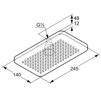 KLUDI A-QA 494020500 sprchová hlavová 140x245 mm