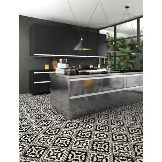 Dlažba Del Conca Paris nero 20x20 cm mat 20PR00VNA