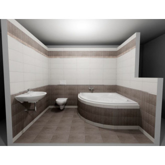 Obklad Kale Nish brown 20x50 cm mat FON30056