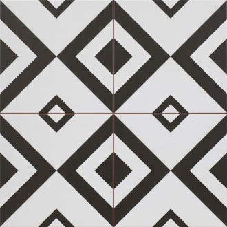Dlažba Peronda FS Patchworks Brixton čiernobiela 45x45 cm mat BRIXTON