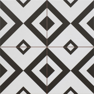 Dlažba Peronda FS Patchworks Brixton čiernobiela 45x45 cm mat BRIXTON