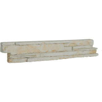 Obklad Vaspo kameň považovaný biela 6,7x37,5 cm reliéfne V53203