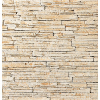 Obklad Vaspo kameň považovaný biela 6,7x37,5 cm reliéfne V53203