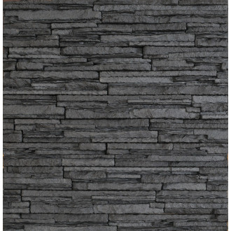 Obklad Vaspo kameň považovaný čierna 6,7x37,5 cm reliéfne V53201