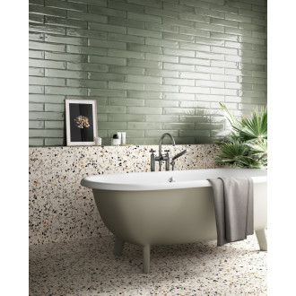 Obklad Del Conca Frammenti verde 7,5x40 cm lesk 74FR04