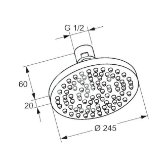 KLUDI A-QA ECO tanierová hlavová sprcha 25 cm 665210500